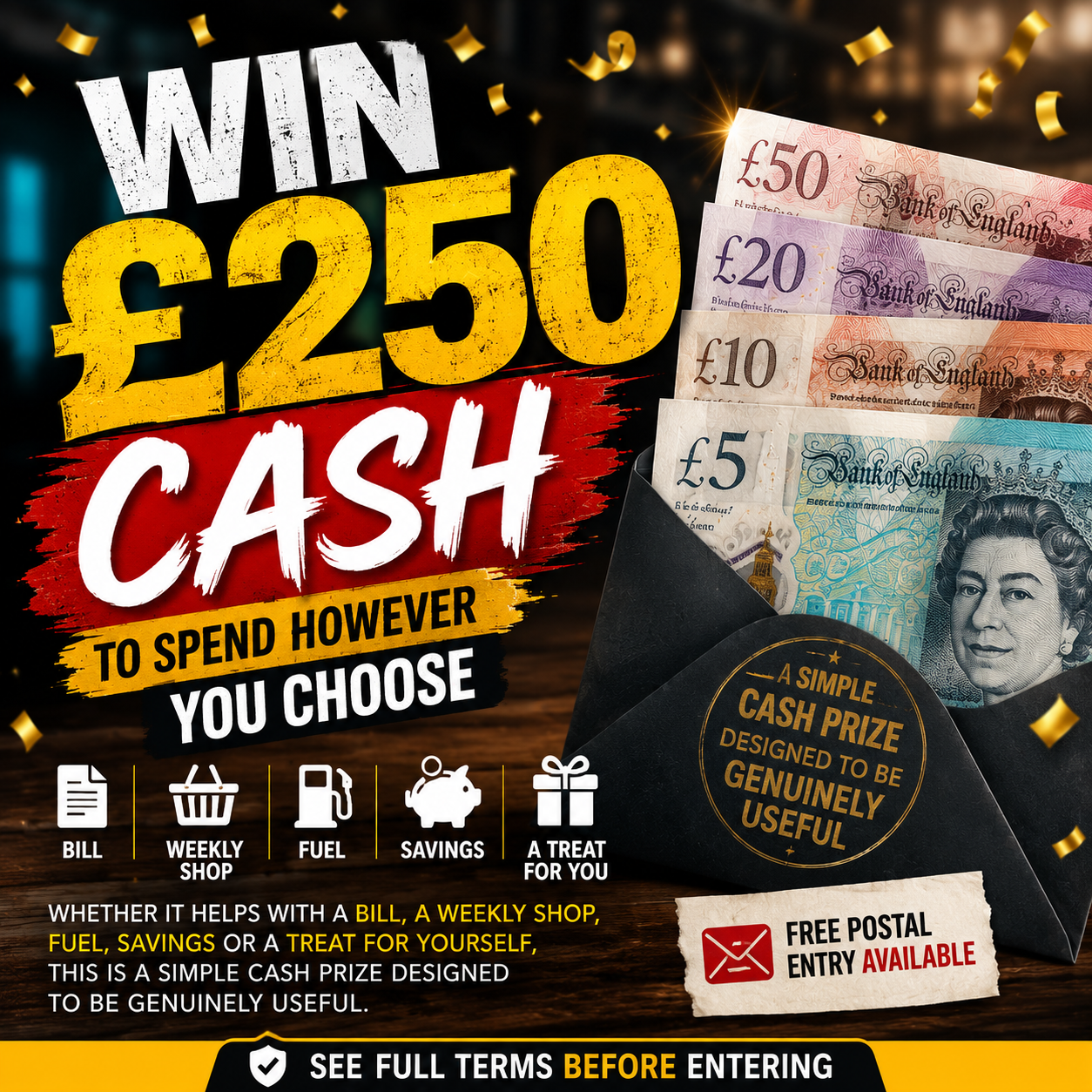 £250 Cash Prize